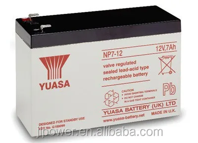 Yuasa 12V 7AH sealed lead acid battery with high quality