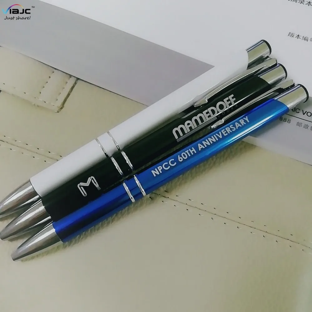3d laser engraving logo fast dispatch aluminium metal ball pen high quality printable