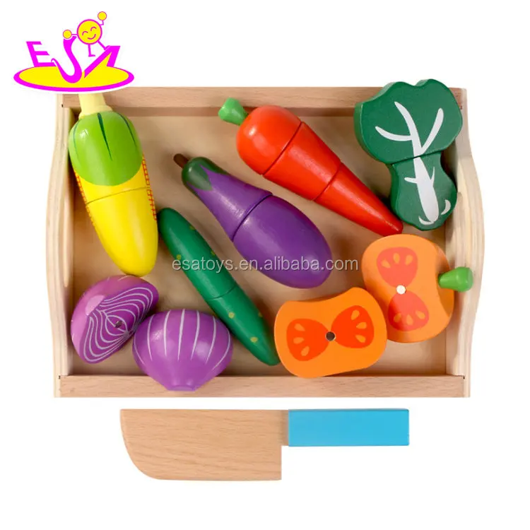 New hottest simulation wooden kitchen toy play food sets for kids pretend play W10B198