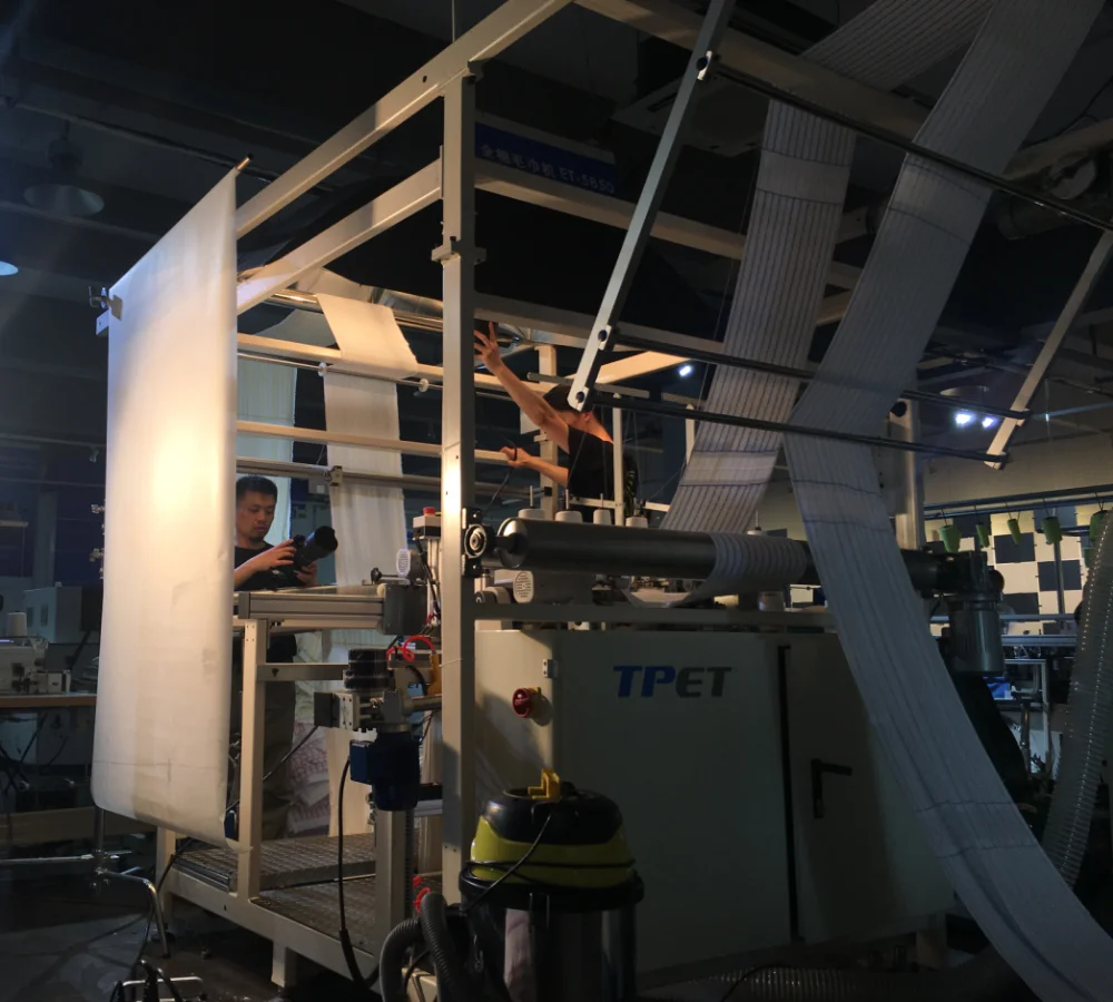 
Automatic cotton beach towel long hemming machine 