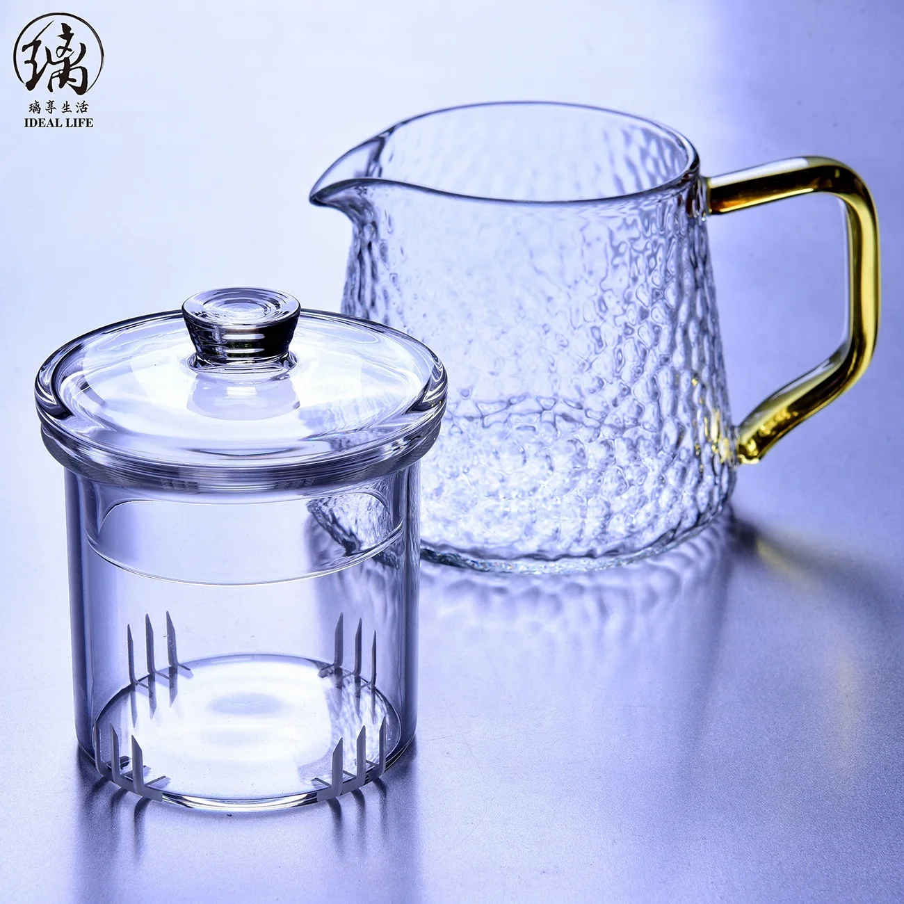 Clear Stovetop Heat Resistant Glass Teapot With Strainer