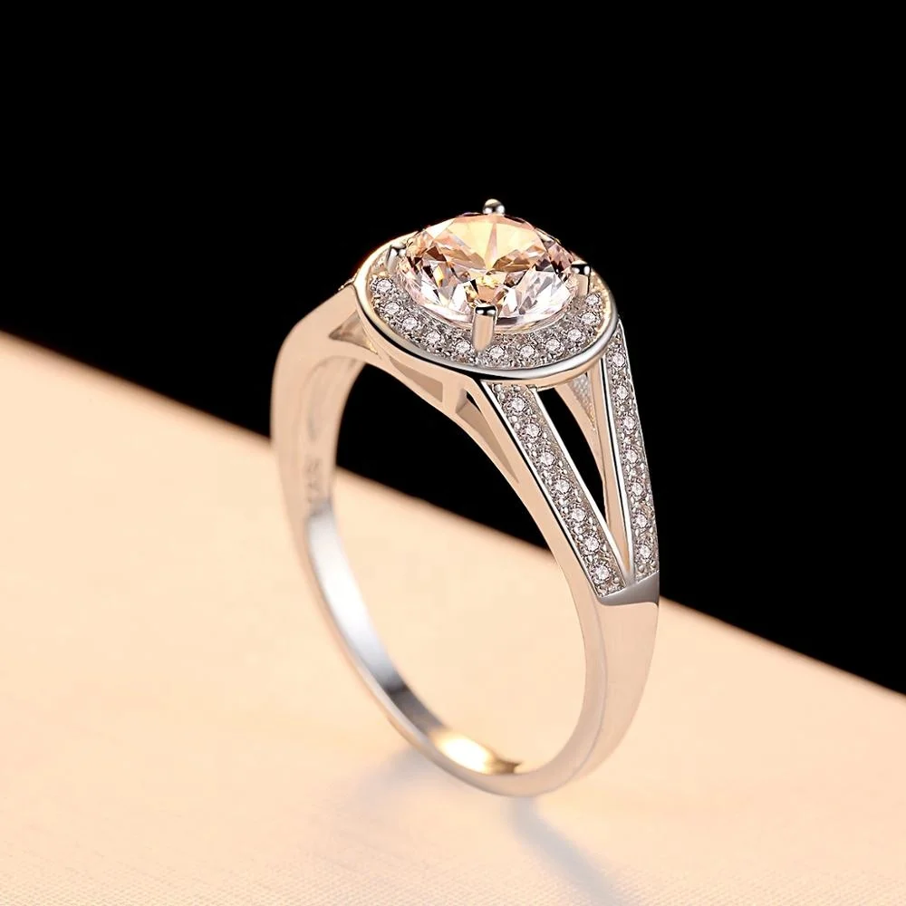 CZCITY Marriage Fashion Jewelry Zircon Hawaiian Beauty Wedding Engagement 925 Sterling Diamond Ring Woman