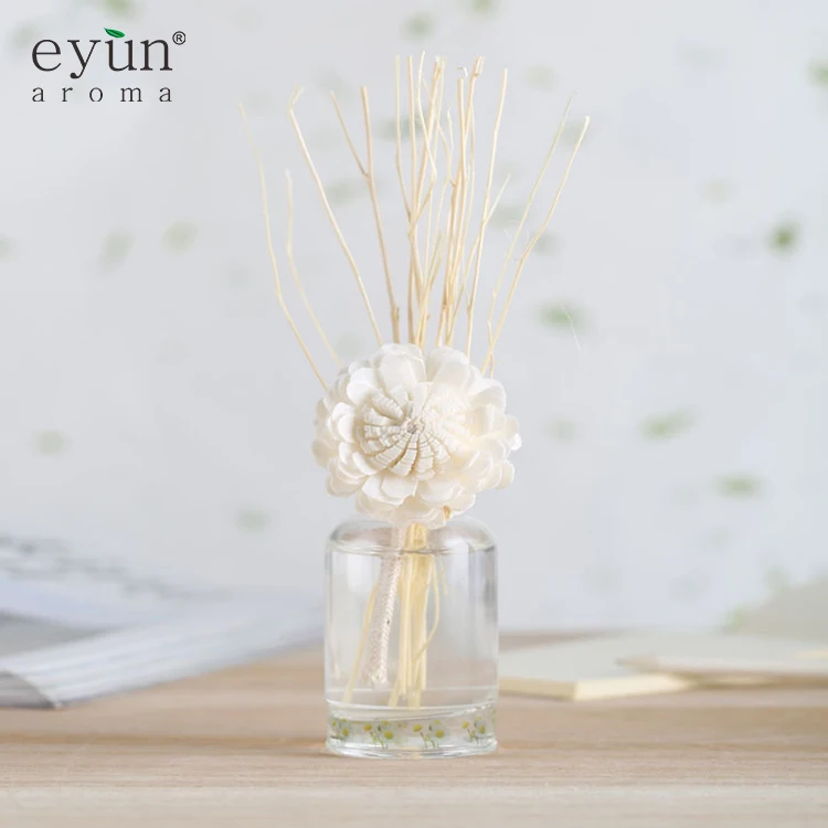 Wholesale glass bottle aromatherapy reed diffuser bottles with stick, diffuser reed for gift set