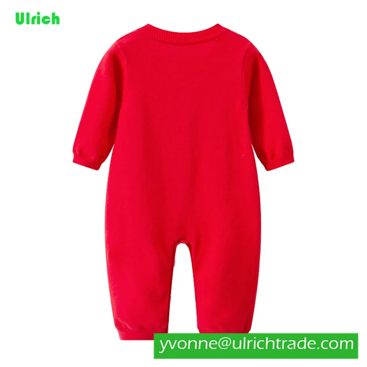 JY515 baby solid red sweater knitting clothes for new born baby