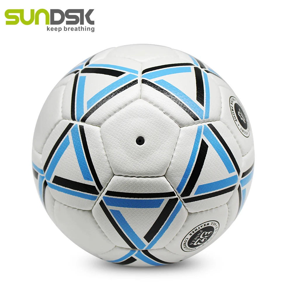 Высококачественный сшитый вручную футбольный мяч из искусственной кожи размер 5