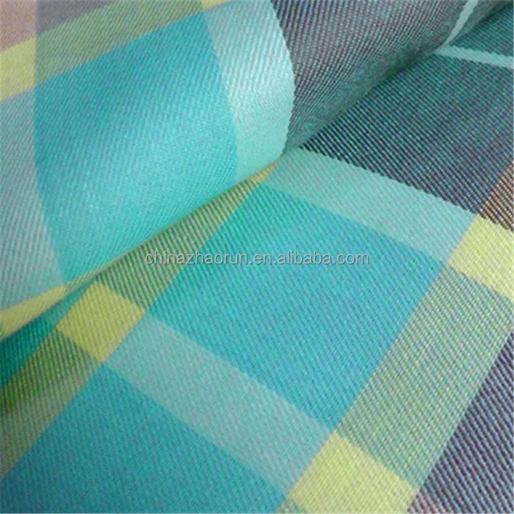 Hot selling  warehouse cheap yarn dyed check fabric for shirt/twill fabric/100% cotton yarn dyed cut piece
