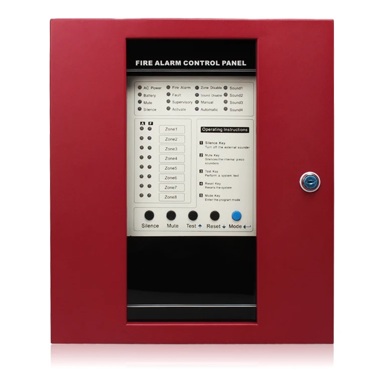 High Quality 8 zone Conventional Fire Alarm Control Panel