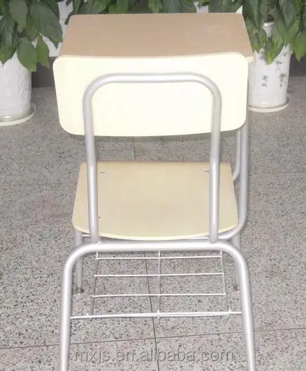 Student chair with arm and book basket