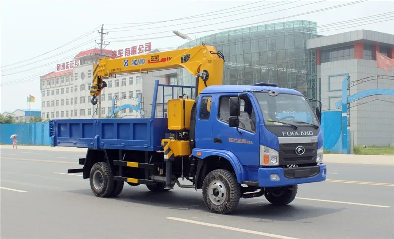 Forland dump truck with crane/remote control crane truck/truck crane palfinger