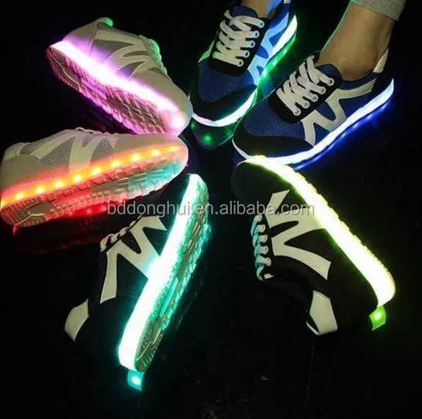 new style LED Adults Light Up Lumineuse Couples Leather sneakers For Man Women Lumineux Chaussure led shoes
