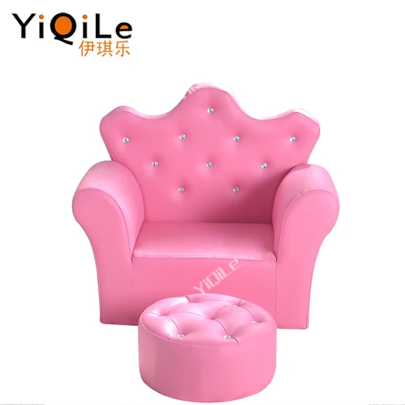 Pink single curved sofa preschool furniture kindergarten sofa for kids