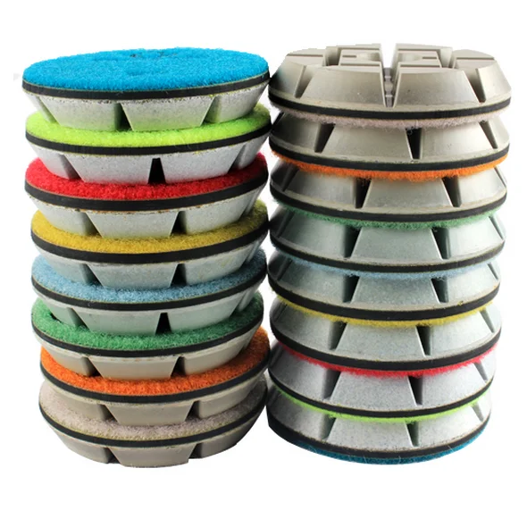 Raizi 3 дюйма новой гибридной бетона мозаичный алмазные диски для полировки