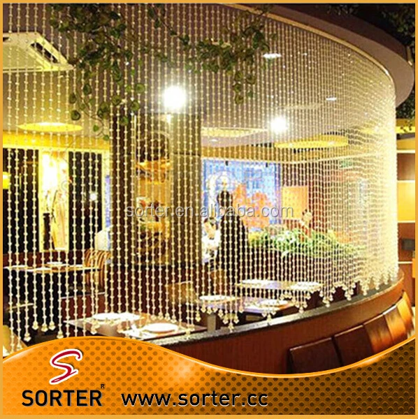 Crystal Round Beaded Strand Curtain partition for Room Divider Blinds