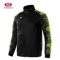 men football referee coat sublimation foot ball zipper pullover casual soccer jacket