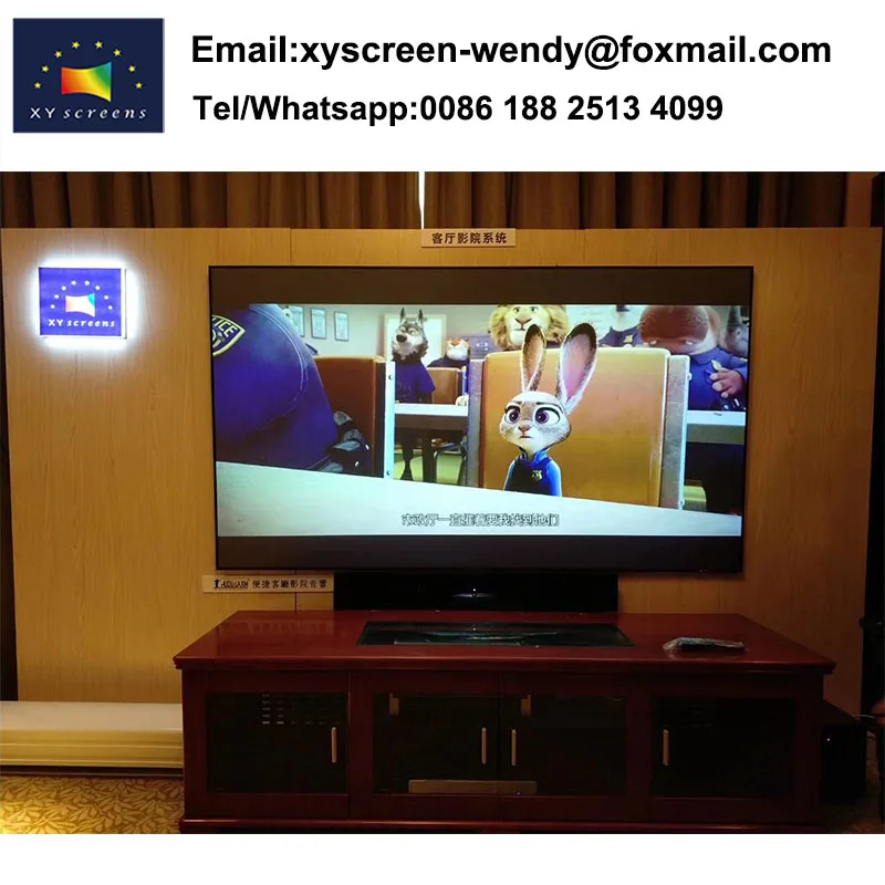 XYSCREEN TOP PET Crystal thin fixed frame UST ALR Projector screen for vava 4k projector