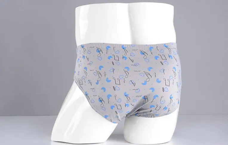 OEM ODM Men briefs style printed cotton spandex underwear