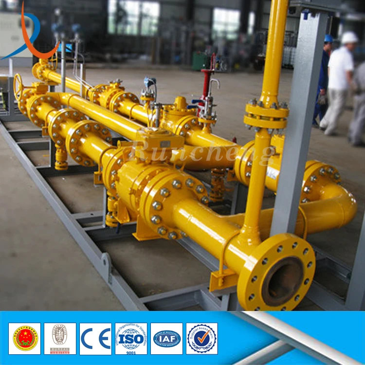 Skid-mounted natural gas metering station / natural gas metering skid