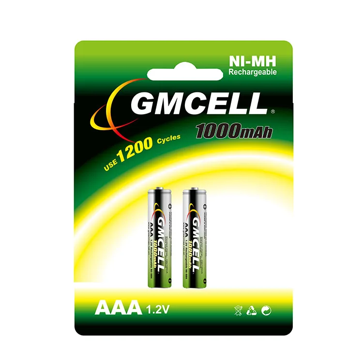 2021 Nimh батарея AAA 1000 мАч 1,2 в перезаряжаемая батарея для электрической игрушки