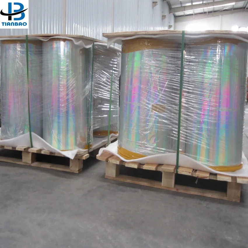 BOPP Film Rolls Holographic Cold Lamination Film Low Price