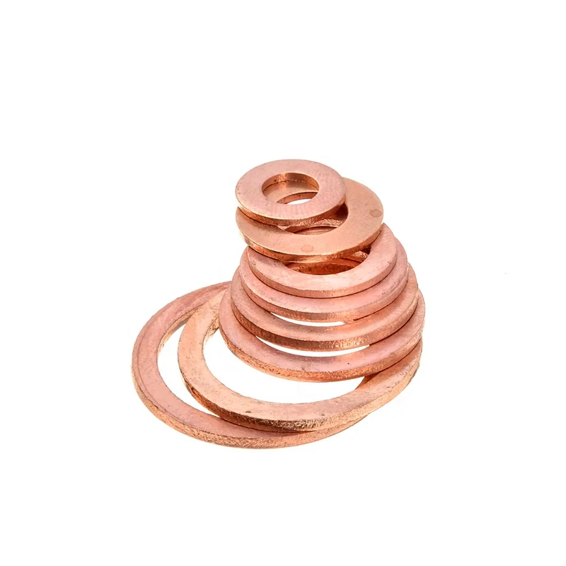 Urlwall 400Pcs Assorted Copper Washer Gasket Set M6-M22 Flat Ring Seal Assortment Kit with Box For Hardware Accessories