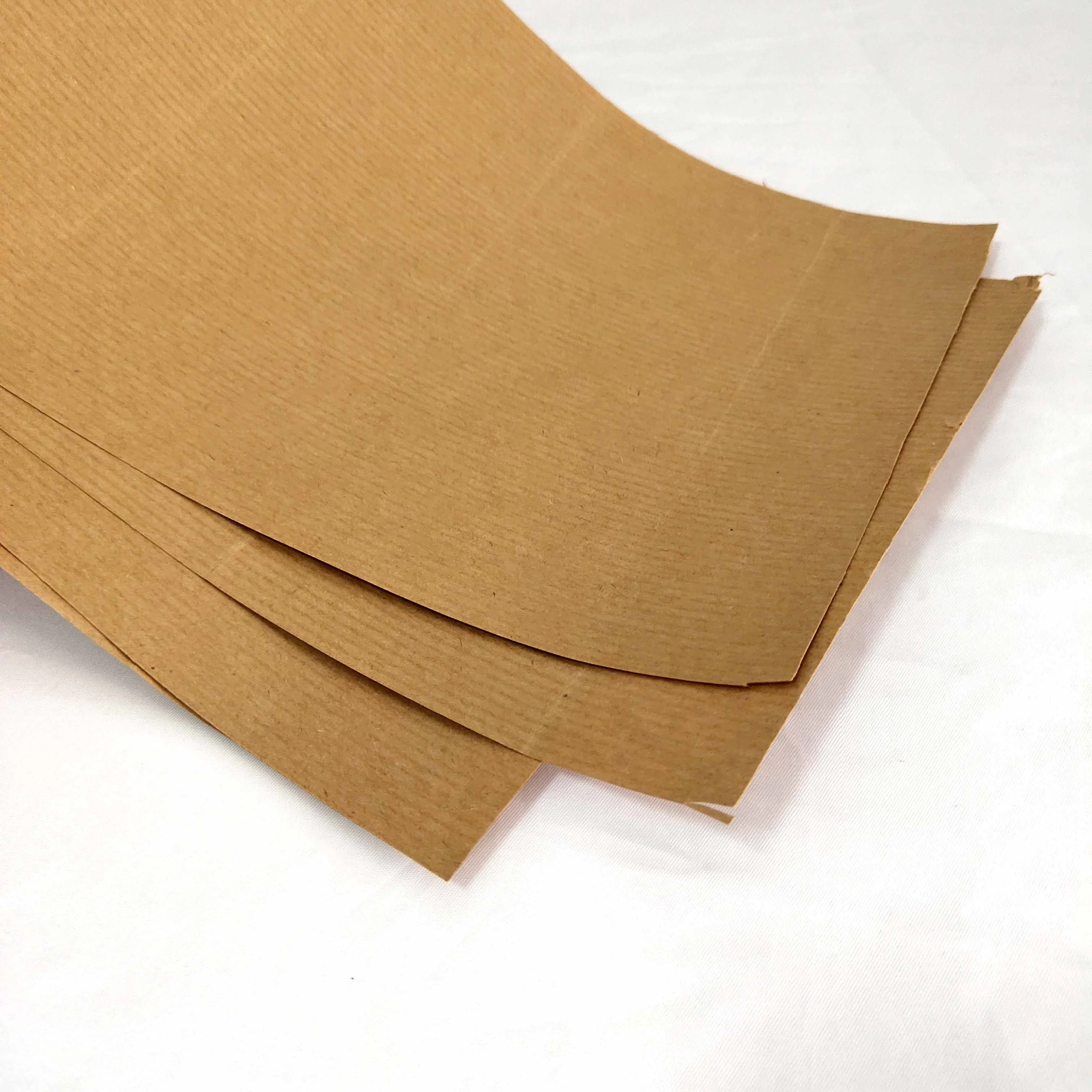 Custom Size Wholesale Factory Stripe Ribbed Brown Kraft Wrapping Paper