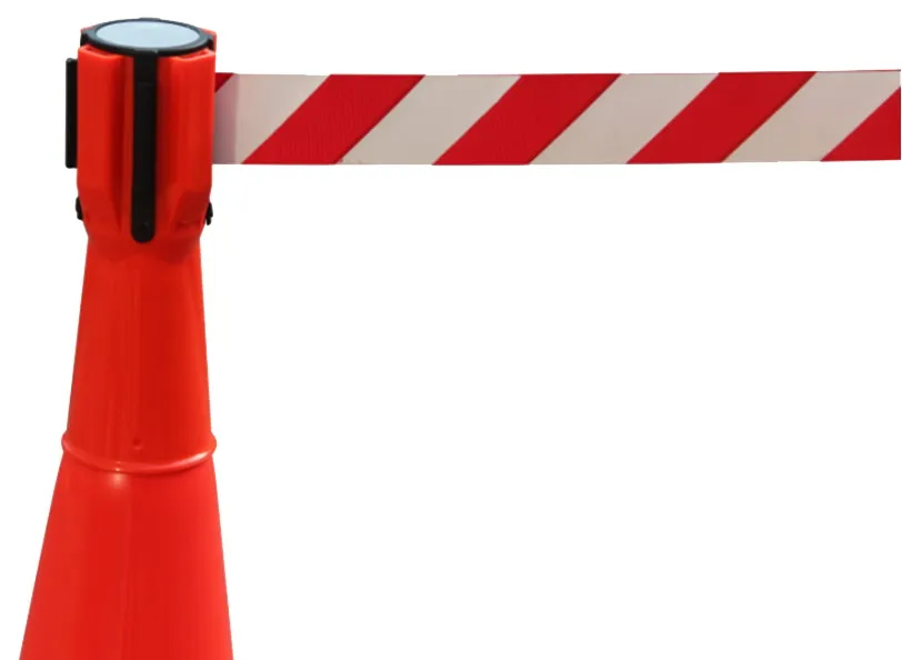 Red White or Yellow Black Traffic Colored Cones Tapes/retractable Barrier Tape/Retractable Cone Tape