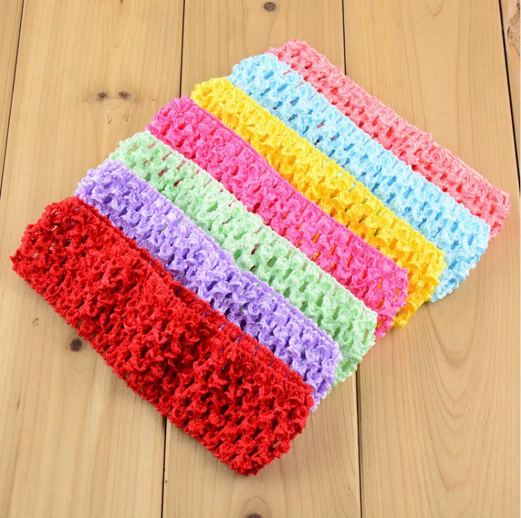 1.5 inch 4cm*15cm Lovely Cheap Handmade Kids Headbands Skirt Accessories Crochet Tube Top Tutu Tops