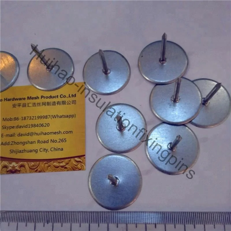 Cup Head Pin  GI Steel Perforated Rock wool Pins Insulation Fastener Applied Ductwork