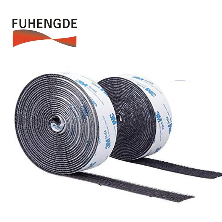 Factory 3Mm fastener tape sticky back self adhesive hook and loop with custom size and shapes