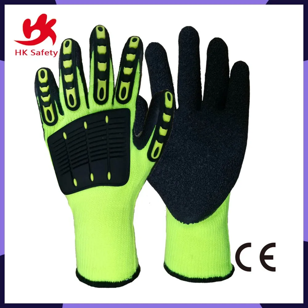 hot oem safety nitrile gloves with tpr high impact resistant gloves High Quality anti shock work cheap impact gloves