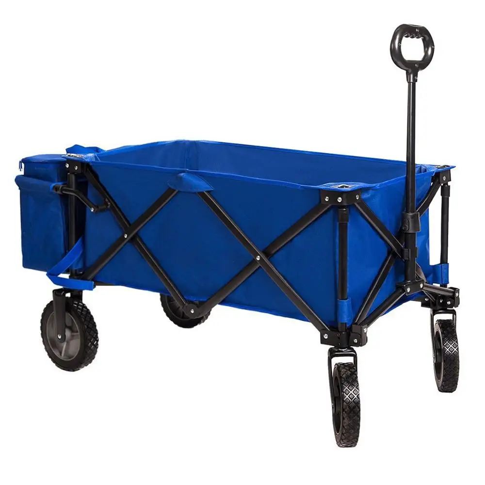 Utility folding wagon wheels scented sand beach wagons 7 inch wheels camping wagons