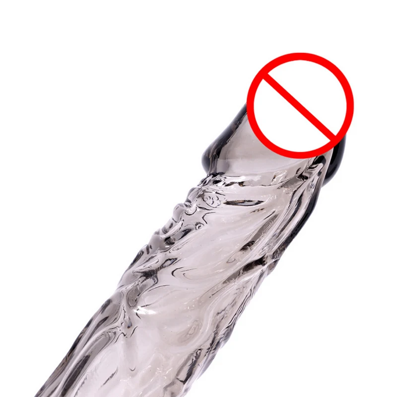 Good quality soft crystal penis sleeve condom for men sex toy