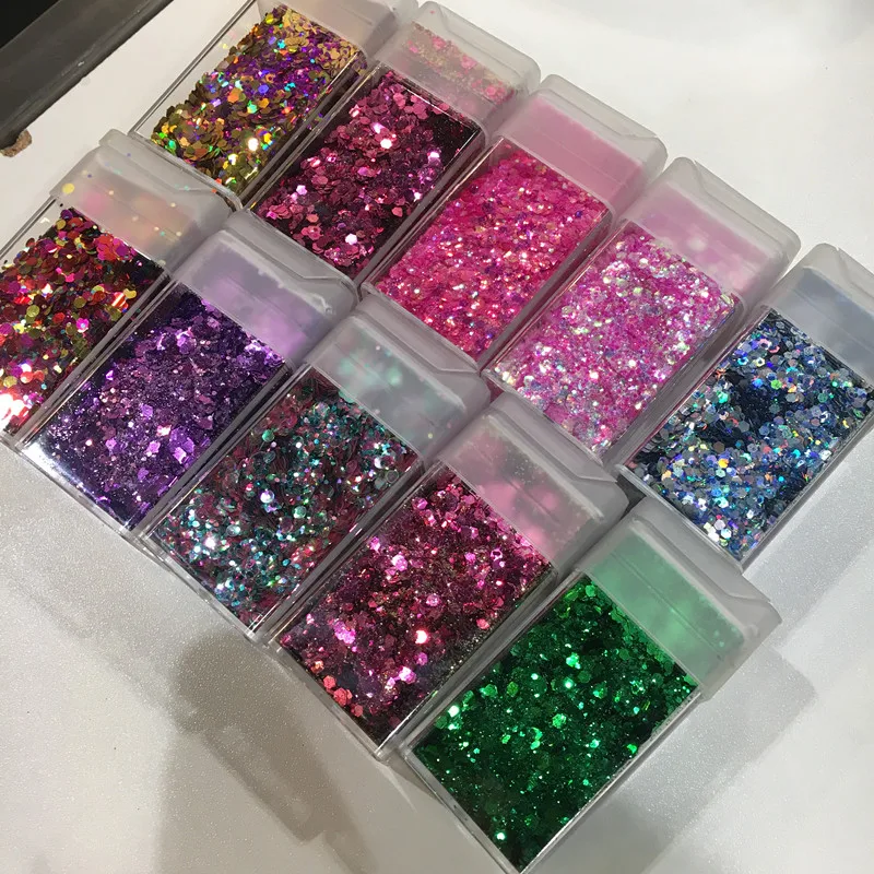 4.5oz square glitter shaker bottles