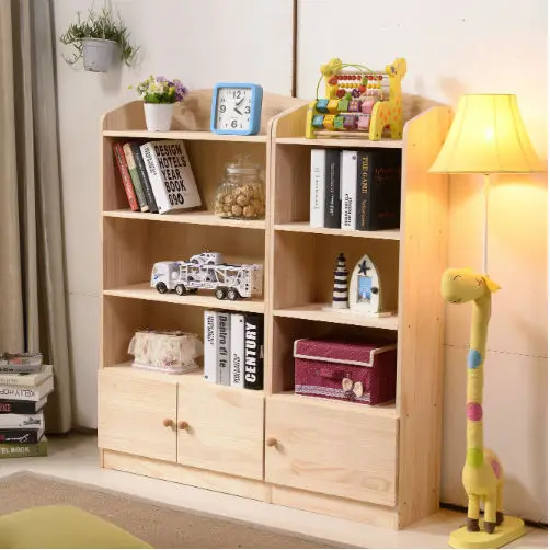
Pine Wood Modern Bookshelf for Kindergarten 