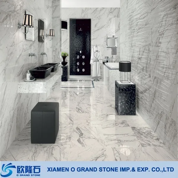 Modern Statuario Quartz White for Countertop,Flooring