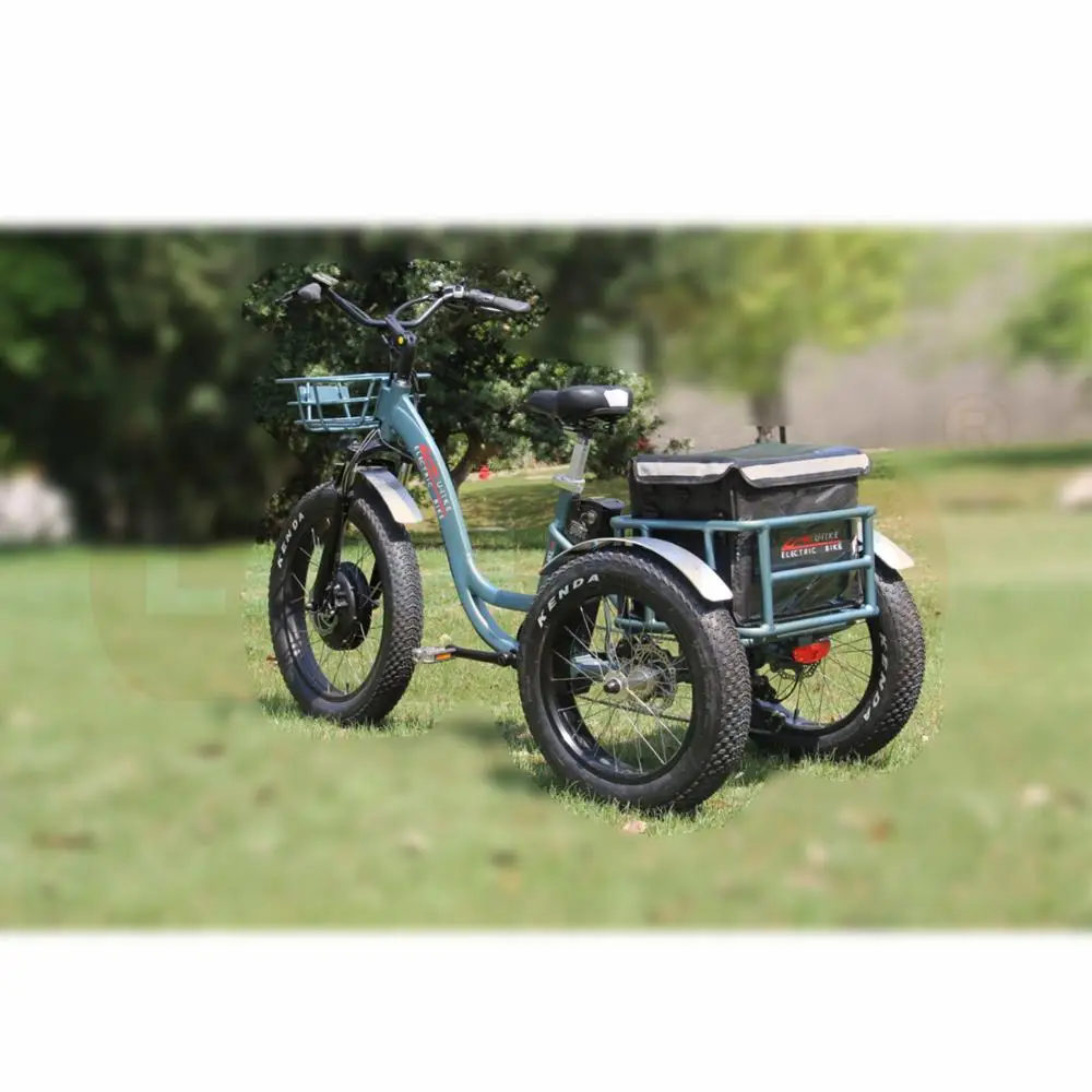 2019 New Type Front Hub Motor 3 Wheel Electric Bike Electric Cargo Trike Bicycle