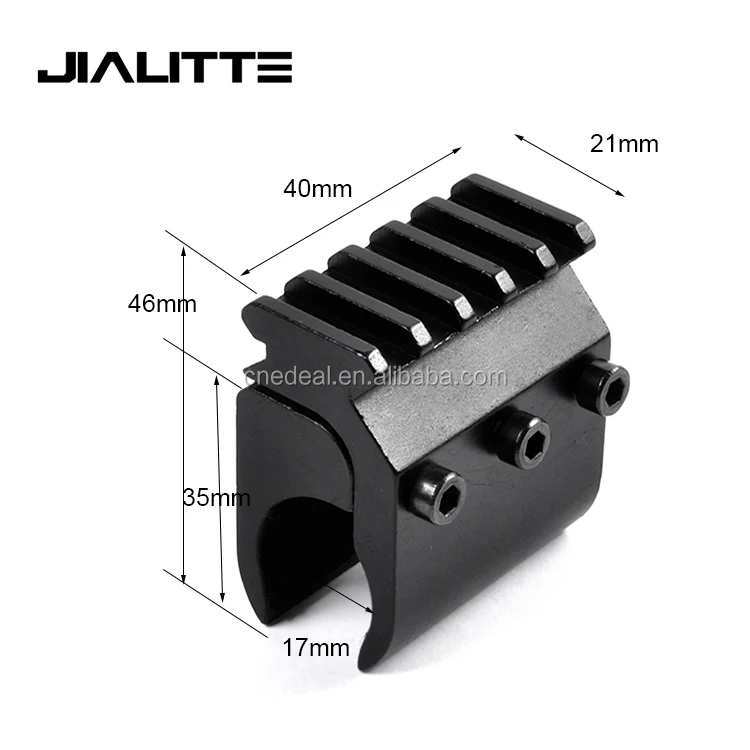Jialitte 21mm Picatinny Rail Base Adapter Scope Laser Sight Flashlight Converter Barrel Scope Rail Mount