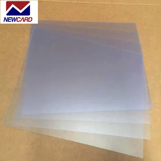 Прозрачный матовый лист из ПВХ для офсетной печати