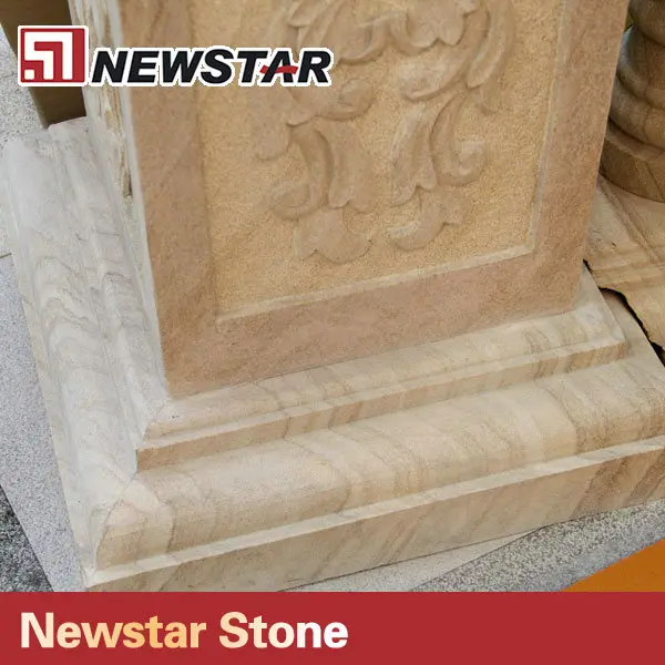 Newstar Sandstone Yellow Marble Columns