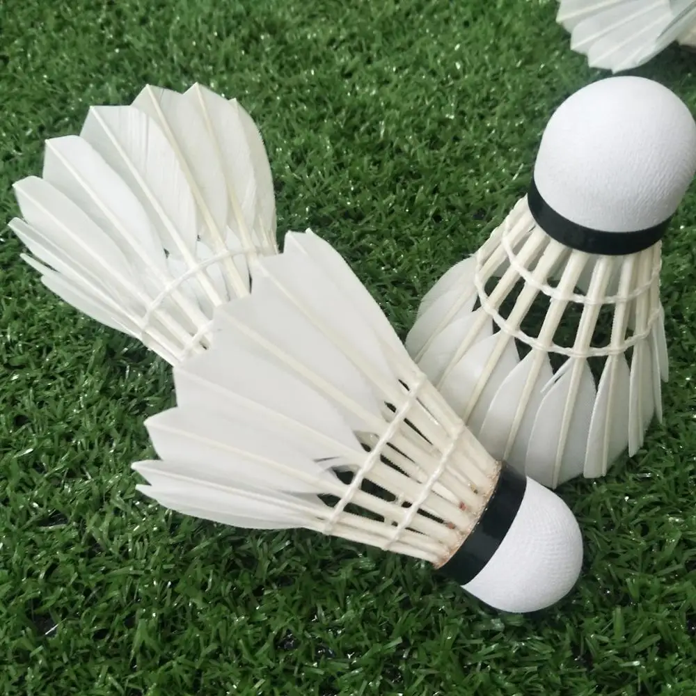 Бренд Lingmei, 80 белых гусиных перьев, Волан для бадминтона, самые прочные Шаттлы