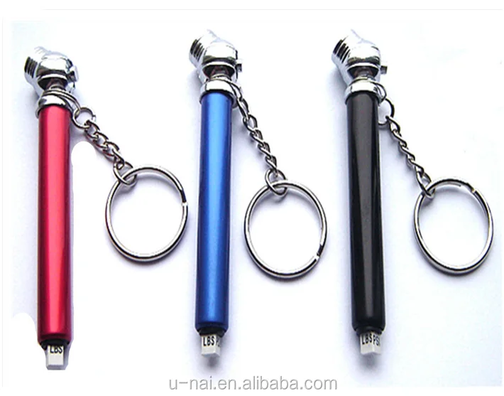 Portable Hot Sale Mini  many color for choose Pencil Tire Pressure Gauge With Keychain pen tire pressure gauge