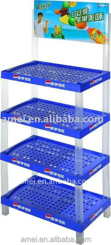 ABS vacuum forming plastic drink display rack for advertising
