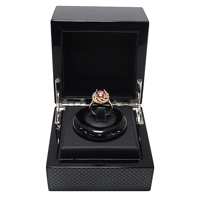 
HW188 Luxury 9mm MDF wooden jewelry packaging box ring box 