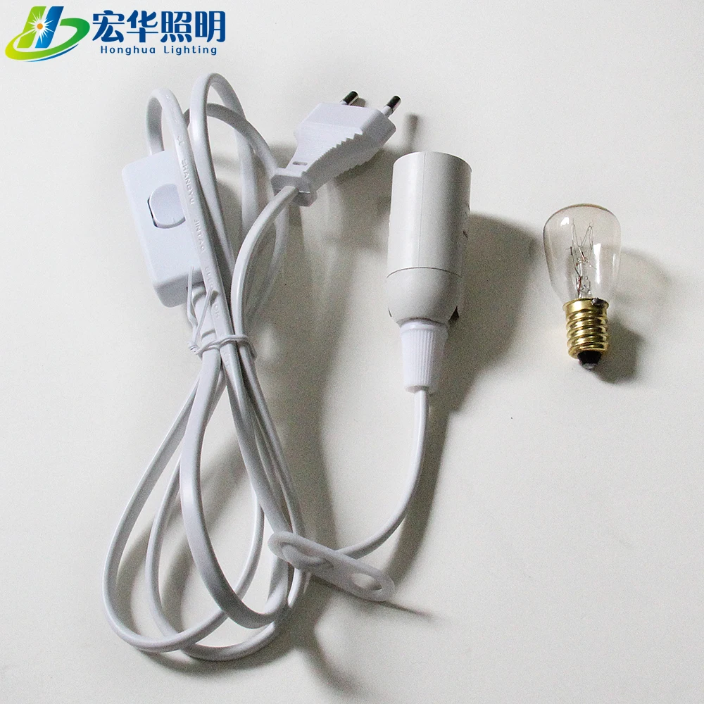 Hanging Lamp E14 Bulb Holder Power Cord For Salt Lamps