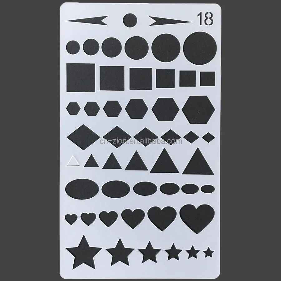 Новый стиль, индивидуальный пластиковый трафарет для творчества, 24 упаковки, 4x7 дюймов, шаблон для рисования, трафарет для рисования, пользовательские трафареты, журнализация