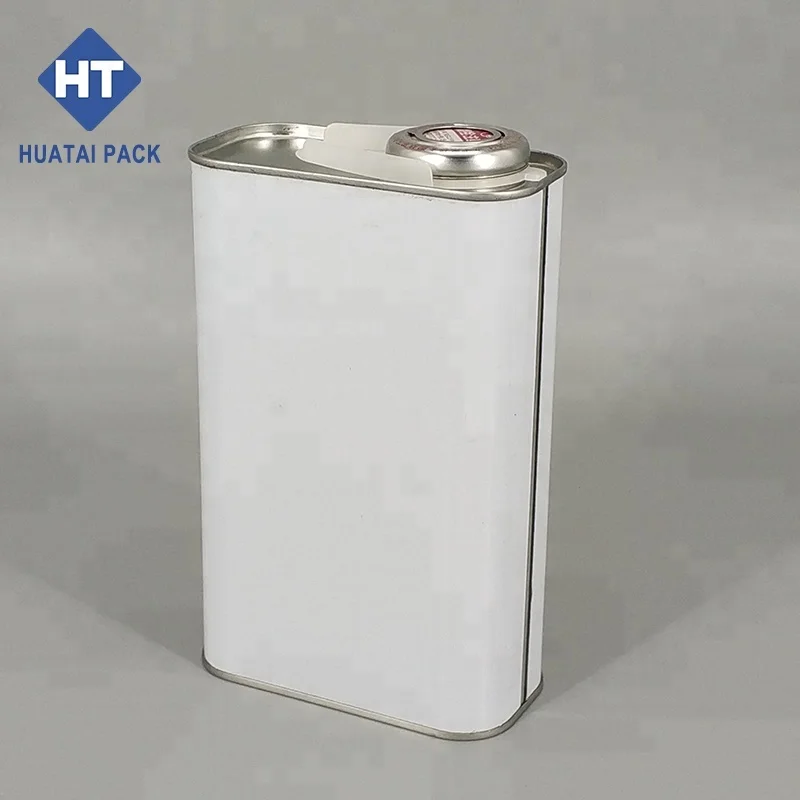 1L square oil tin can with squeeze lid (synthetic motor oil)
