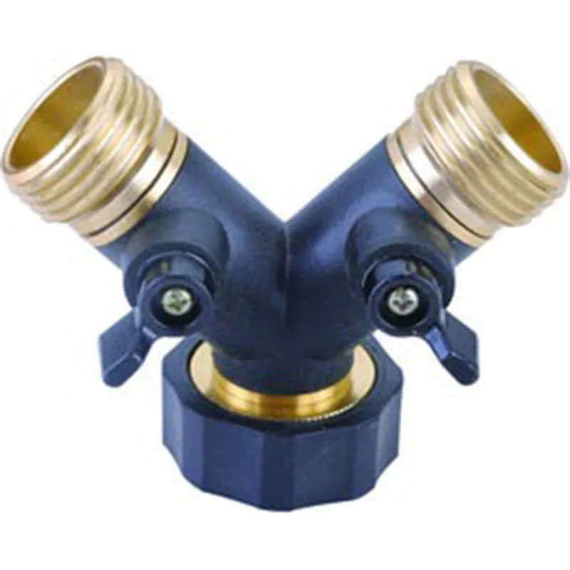 
Garden Hose Splitter 2 Way Water Hose Connector metal male connector 