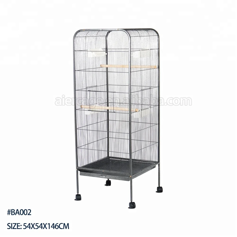 Wrought Lron Large Bird Cage Acrylic Hanging Stand Folding Pet Cage Metal Flight Parrot Extra Large Bird Cage