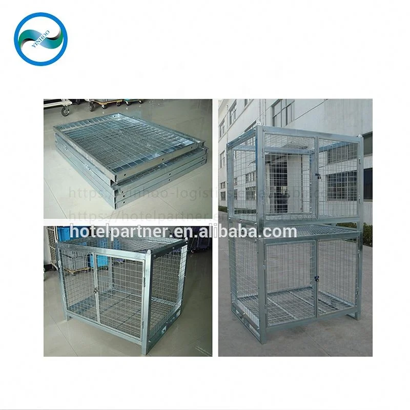 Customized Foldable &Stackable&Lockable Storage Metal Wire Mesh Box/Container