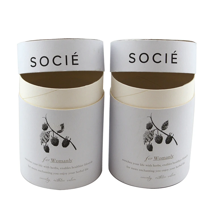 Factory price cylinder paper box biodegradable jars printed paper tube tea packaging